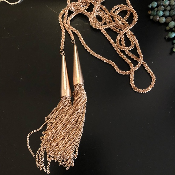 Kendra Scott Jewelry - Kendra Scott Rose Gold Phara Tassel Necklace